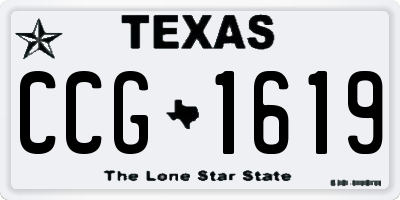 TX license plate CCG1619