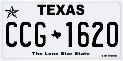 TX license plate CCG1620