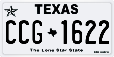 TX license plate CCG1622