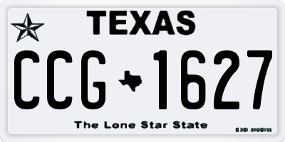 TX license plate CCG1627