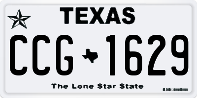 TX license plate CCG1629
