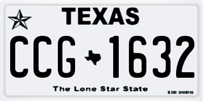 TX license plate CCG1632