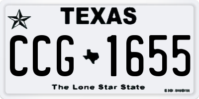 TX license plate CCG1655