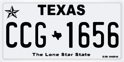 TX license plate CCG1656