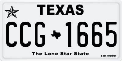 TX license plate CCG1665