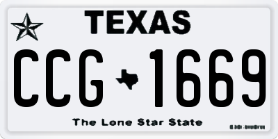 TX license plate CCG1669