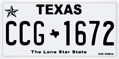 TX license plate CCG1672