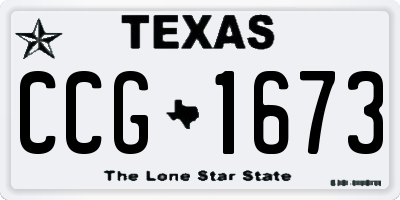 TX license plate CCG1673