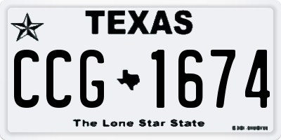 TX license plate CCG1674