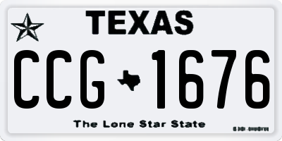 TX license plate CCG1676