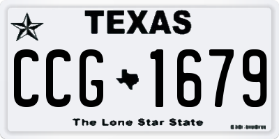 TX license plate CCG1679