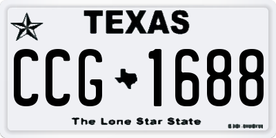 TX license plate CCG1688