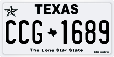 TX license plate CCG1689