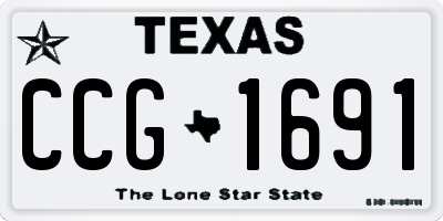 TX license plate CCG1691