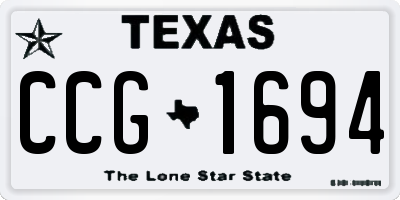 TX license plate CCG1694