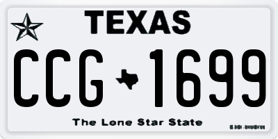 TX license plate CCG1699