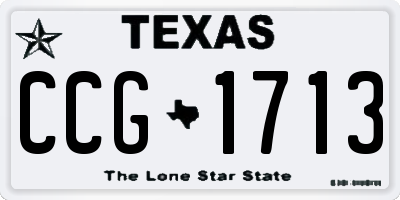TX license plate CCG1713