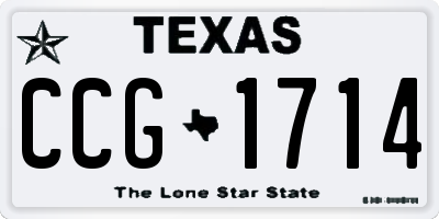 TX license plate CCG1714
