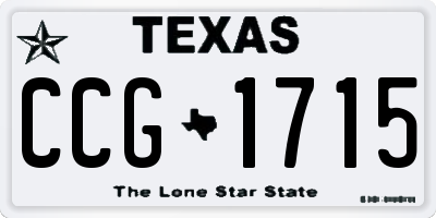 TX license plate CCG1715