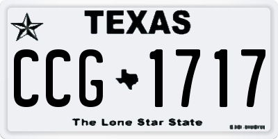 TX license plate CCG1717