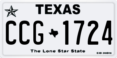TX license plate CCG1724