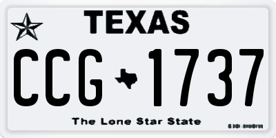 TX license plate CCG1737