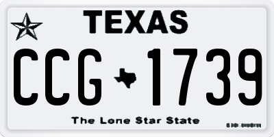 TX license plate CCG1739