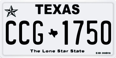 TX license plate CCG1750
