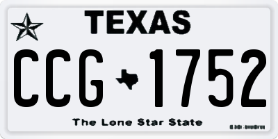 TX license plate CCG1752