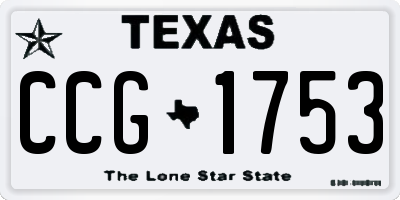TX license plate CCG1753