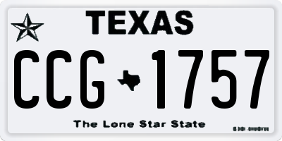 TX license plate CCG1757