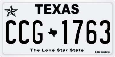 TX license plate CCG1763