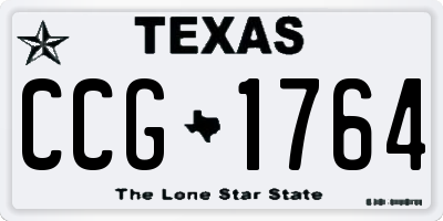 TX license plate CCG1764