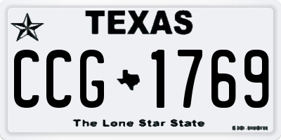 TX license plate CCG1769