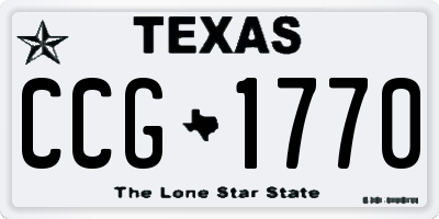 TX license plate CCG1770