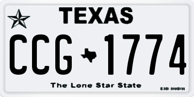 TX license plate CCG1774