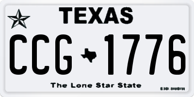 TX license plate CCG1776