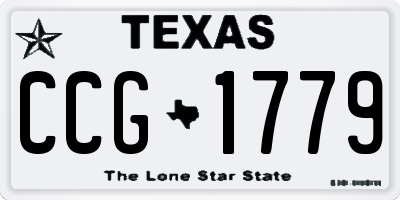 TX license plate CCG1779