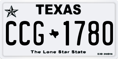 TX license plate CCG1780