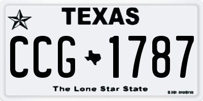 TX license plate CCG1787