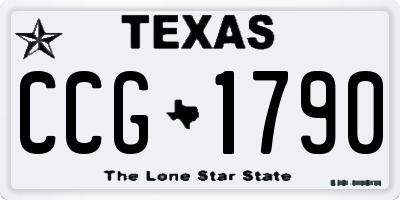 TX license plate CCG1790