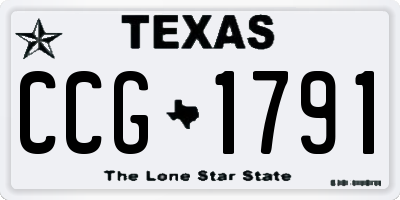 TX license plate CCG1791