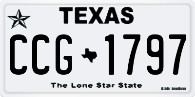 TX license plate CCG1797