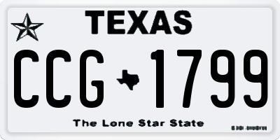 TX license plate CCG1799