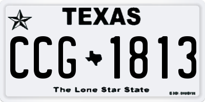 TX license plate CCG1813