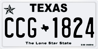 TX license plate CCG1824