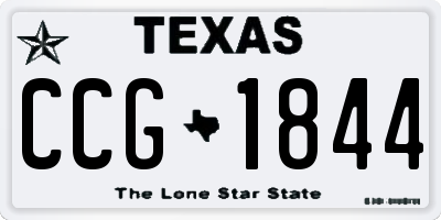 TX license plate CCG1844