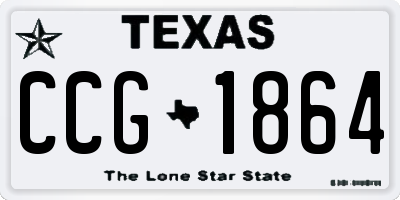 TX license plate CCG1864