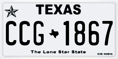 TX license plate CCG1867