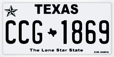TX license plate CCG1869